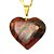 Colar Coração Obsidiana Mahogany Pedra Natural Dourado - Imagem 2