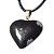 Colar Coração Obsidiana Flocos de Neve Pino Dourado - Imagem 3