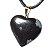 Colar Coração Obsidiana Flocos de Neve Pino Dourado - Imagem 5
