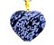 Colar Coração Obsidiana Flocos de Neve Pino Dourado - Imagem 1