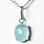 Colar Pedra Topazio Azul Cabochão Natural Garra Prata 950 - Imagem 1