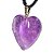 Colar Coração Pedra Ametista Natural Montagem Banho Dourado - Imagem 7
