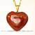 Colar Coração Jaspe Vermelho Natural Montagem Flash Dourado - Imagem 6