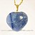Colar Coração Quartzo Azul Natural Montagem  Flash Dourado - Imagem 1