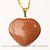 Colar Coração Pedra do Sol Montagem Banho Flash Dourado - Imagem 2