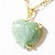 Colar Extra Coração Pedra Amazonita Verde  Garra Dourado - Imagem 2