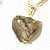 Colar Coração Turmalina Preta Incrustada  Cristal  Dourado - Imagem 3