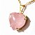 Colar Extra Coração Pedra Quartzo Rosa  Dourado - Imagem 2