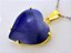 Colar Extra Coração Pedra Estrela Azul Garra Dourado - Imagem 2