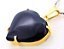 Colar Extra Coração Pedra Onix Preto Montagem Garra Dourado - Imagem 4