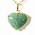 Colar Extra Coração Pedra Quartzo Verde Garra Dourado - Imagem 1