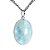 Colar Cabochão Pedra Aguas Marinha 28mm Natural Prata 950 - Imagem 2