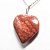 Colar Coração Pedra Quartzo Vermelho Natural Pino Prata 950 - Imagem 2