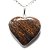 Colar Coração Pedra Bronzita Natural Pino Prata 950 - Imagem 1