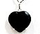 Colar Coração Obsidiana Negra Garra Prata 950 - Imagem 1
