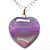 Colar Coração Pedra Agata Lilas Montagem Pino Prata 950 - Imagem 1