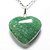 Colar Coração Pedra Quartzo Verde Pino e Perinha Prata 950 - Imagem 1