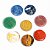 Kit 7 Chakras Disco 20mm Naturais Pequenas Kundalini Stone - Imagem 1