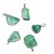 01 Pingente Nlux Prata 925 com Pedrinha Fluorita Verde Pino Prata 950 - Imagem 5