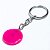 Chaveiro Disco Agata Rosa 24mm Pedra Natural Prateado - Imagem 2