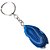 Chaveiro Chapa Agata Azul Pedra Natural Pino Prateado - Imagem 1