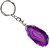 Chaveiro Chapa Agata Lilas Pedra Natural Pino Prateado - Imagem 1