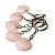 Chaveiro Coração Quartzo Rosa Natural Pedra do Amor - Imagem 3