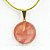 Colar Mini Disco Quartzo Cherry Pedra Natural Pino Dourado - Imagem 1