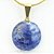 Colar Mini Disco Sodalita Azul Pedra Natural Pino Dourado - Imagem 1