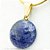 Colar Mini Disco Sodalita Azul Pedra Natural Pino Dourado - Imagem 2