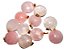 Colar Disco Liso Quartzo Rosa Pedra Natural Pino Dourado - Imagem 3