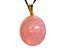 Colar Disco Liso Quartzo Rosa Pedra Natural Pino Dourado - Imagem 1