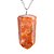 Colar Pontinha Calcita Laranja Grande Pino Prata 950 - Imagem 2