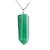 Colar Pontinha Quartzo Verde Grande Pino Prata 950 - Imagem 2