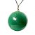 01 Pingente Nlux Cabochão Disco Quartzo Verde Pino Prata 950 - Imagem 3