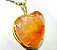 Colar Gigante Coração Hematoide Amarelo na Garra Dourado - Imagem 3