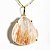 Colar Cristal Pedra Lodolita Grande Gota Garra Dourada - Imagem 1
