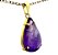 Colar Gota Ametista Pedra Natural Montagem Garra Dourado - Imagem 1