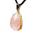 Colar Extra Gota Pedra Quartzo Rosa Montagem Garra Dourado - Imagem 7
