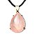 Colar Extra Gota Pedra Quartzo Rosa Montagem Garra Dourado - Imagem 5