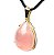 Colar Extra Gota Pedra Quartzo Rosa Montagem Garra Dourado - Imagem 8