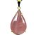 Colar Extra Gota Pedra Quartzo Rosa Montagem Garra Dourado - Imagem 1