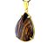 Colar Extra Gota Pedra Olho de Tigre Montagem Garra Dourado - Imagem 2