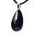 Colar Gota Quartzo Preto Montagem Pino e Presilha Prateado - Imagem 5