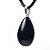 Colar Gota Obsidiana Negra 28mm Pedra Natural Pino Prateado - Imagem 3