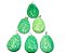 Colar Gota Amazonita Verde Pedra Natural Pino Prateado - Imagem 2