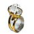Anel Drusa Cristal Pedra Natural Pequeno Ajustável Dourado - Imagem 4