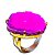 Anel com Chapa de Ágata Rosa na Garra Banho Dourado - Imagem 2