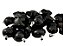 Colar De Cranio Pedra Obsidiana Negra Natural Prateado - Imagem 3