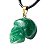 Colar Crânio Pedra Quartzo Verde Natural Pino Dourado - Imagem 6